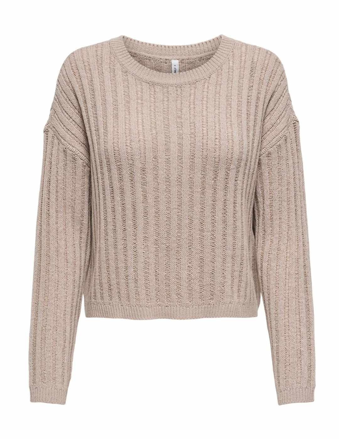 Jersey Only Sunnier beige estructurado regular para mujer