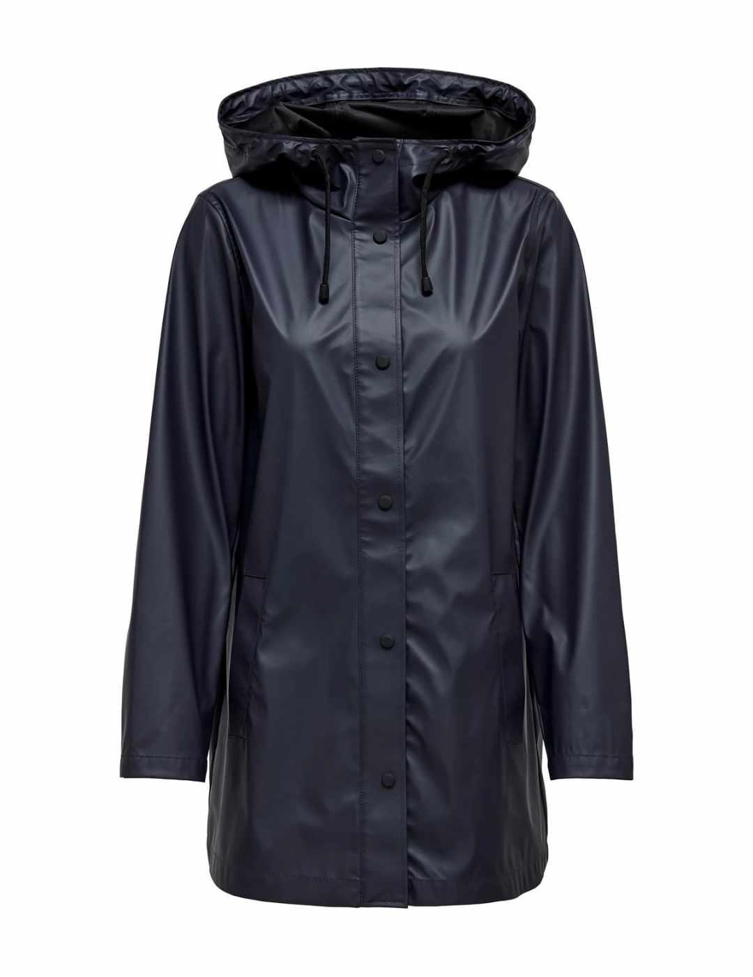Chubasquero Only New Ellen marino con capucha para mujer