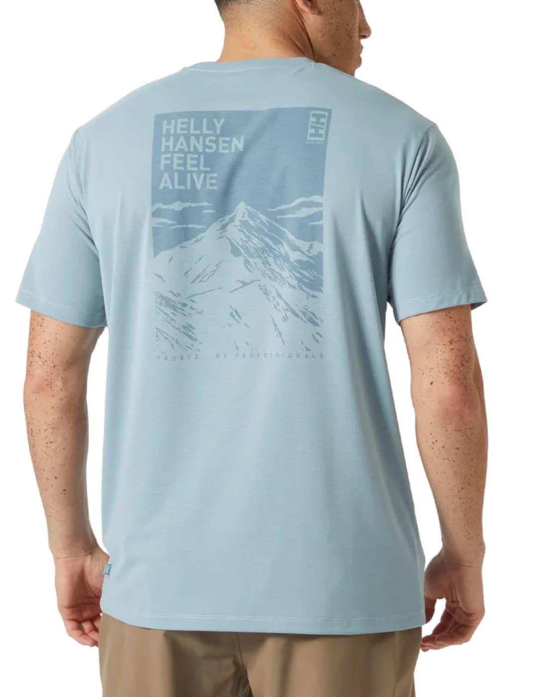 Camiseta Helly Hansen Skog Graphic azul manga corta hombre