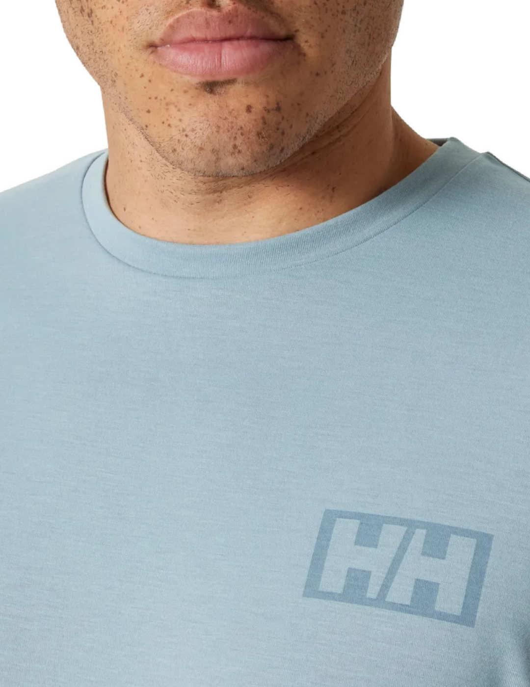 Camiseta Helly Hansen Skog Graphic azul manga corta hombre