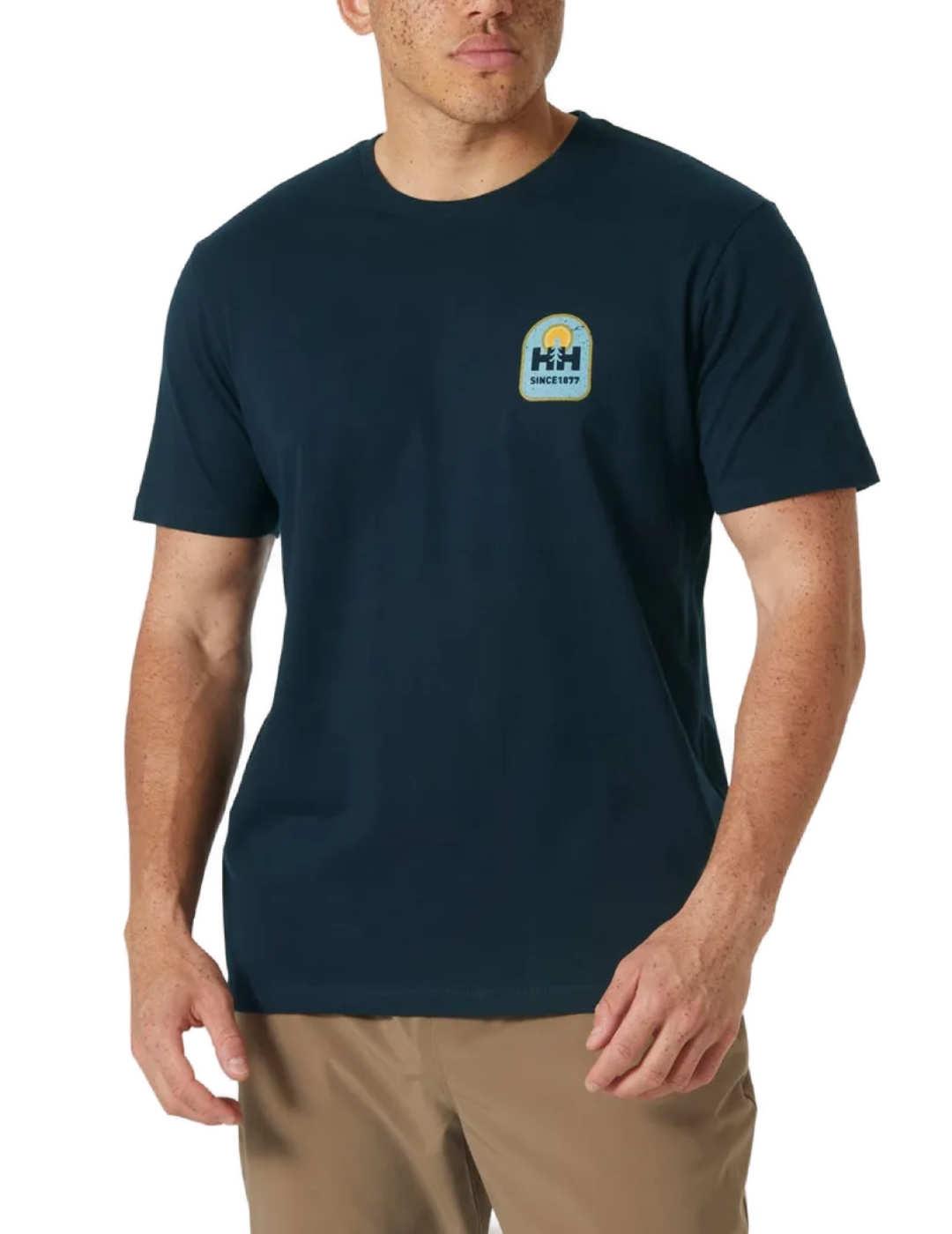 Camiseta Helly Hansen Graphic marino manga corta para hombre