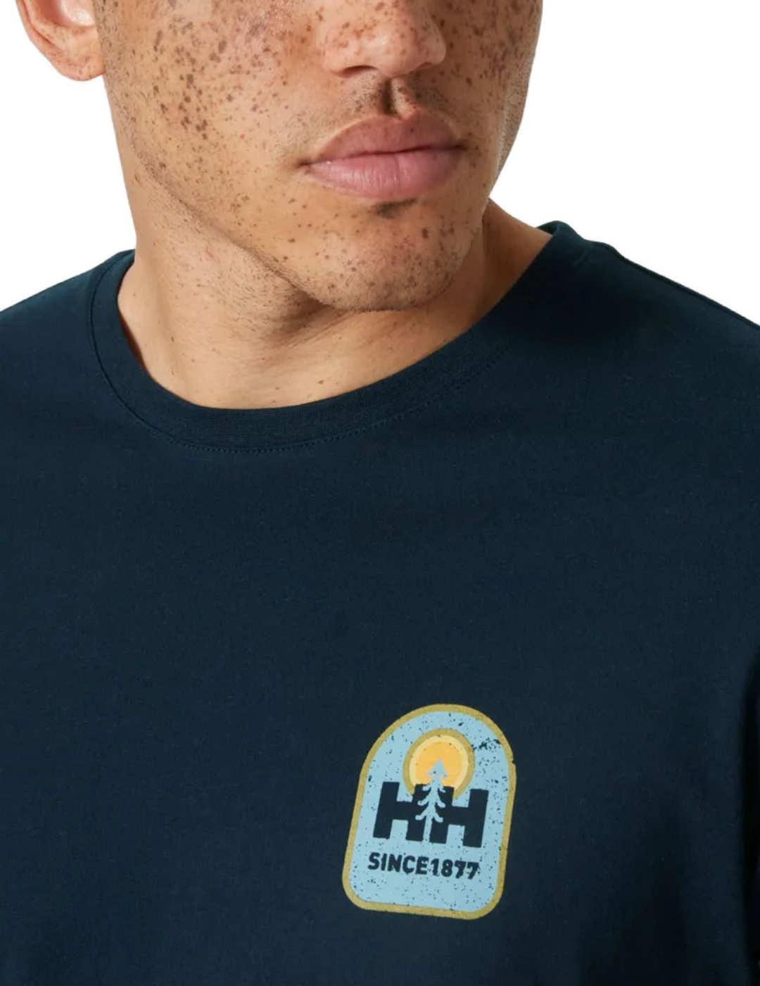 Camiseta Helly Hansen Graphic marino manga corta para hombre