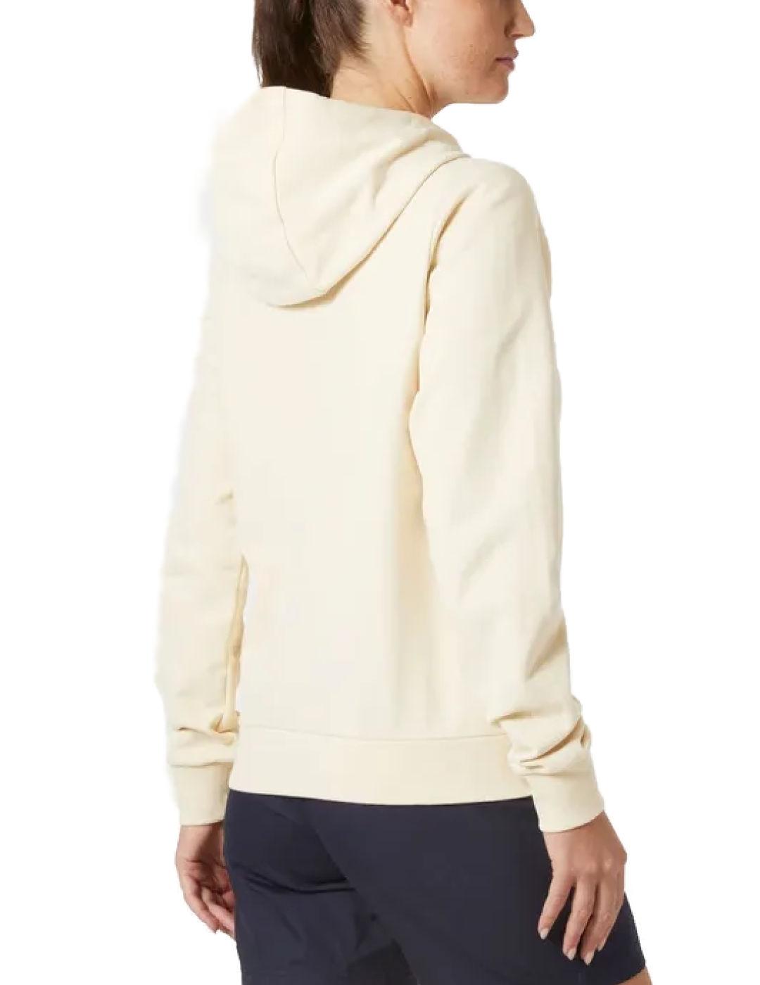 Sudadera Helly Hansen Logo beige cremallera para mujer