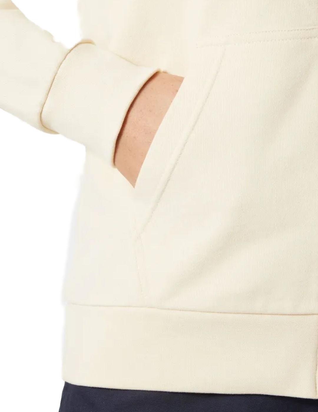 Sudadera Helly Hansen Logo beige cremallera para mujer