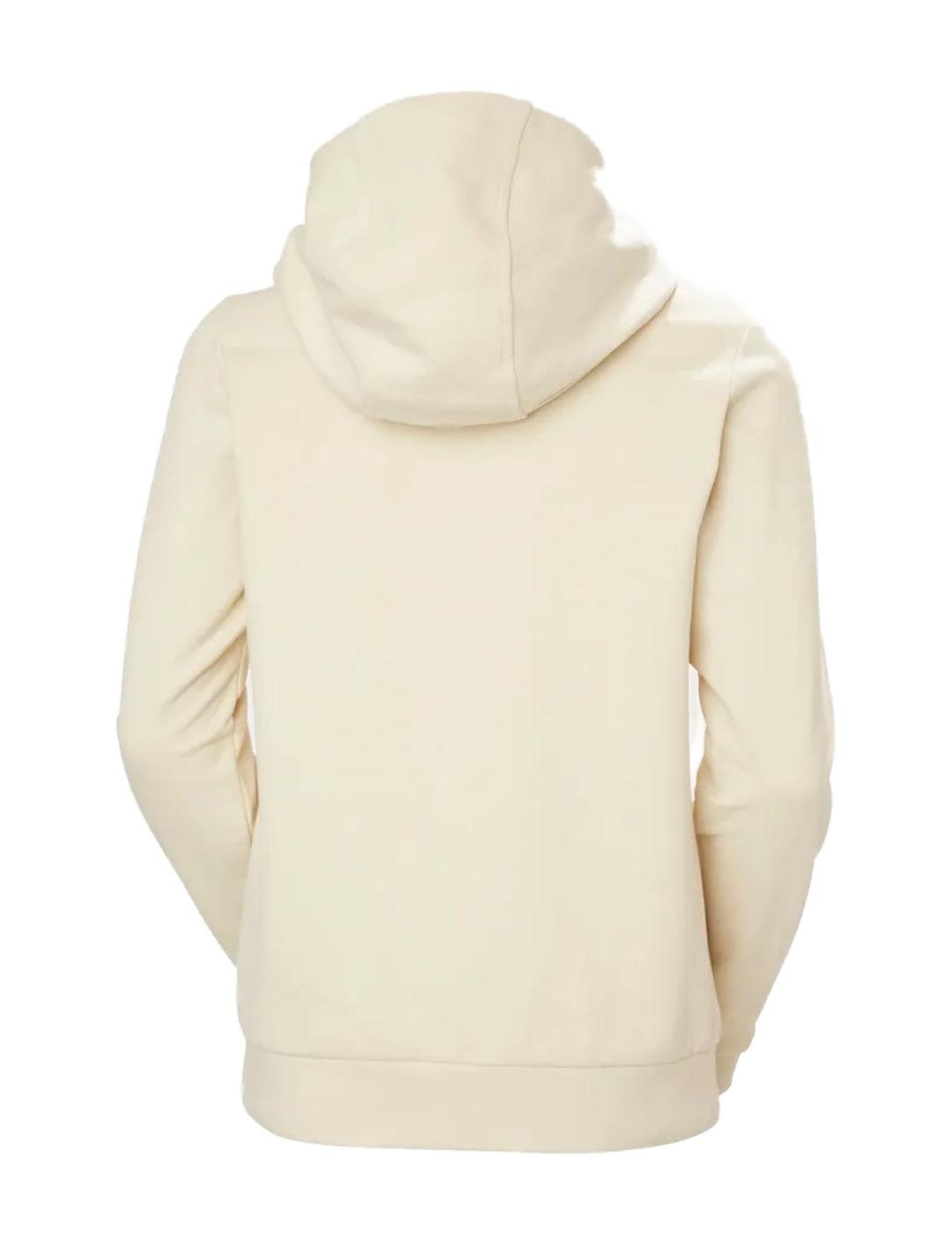 Sudadera Helly Hansen Logo beige cremallera para mujer