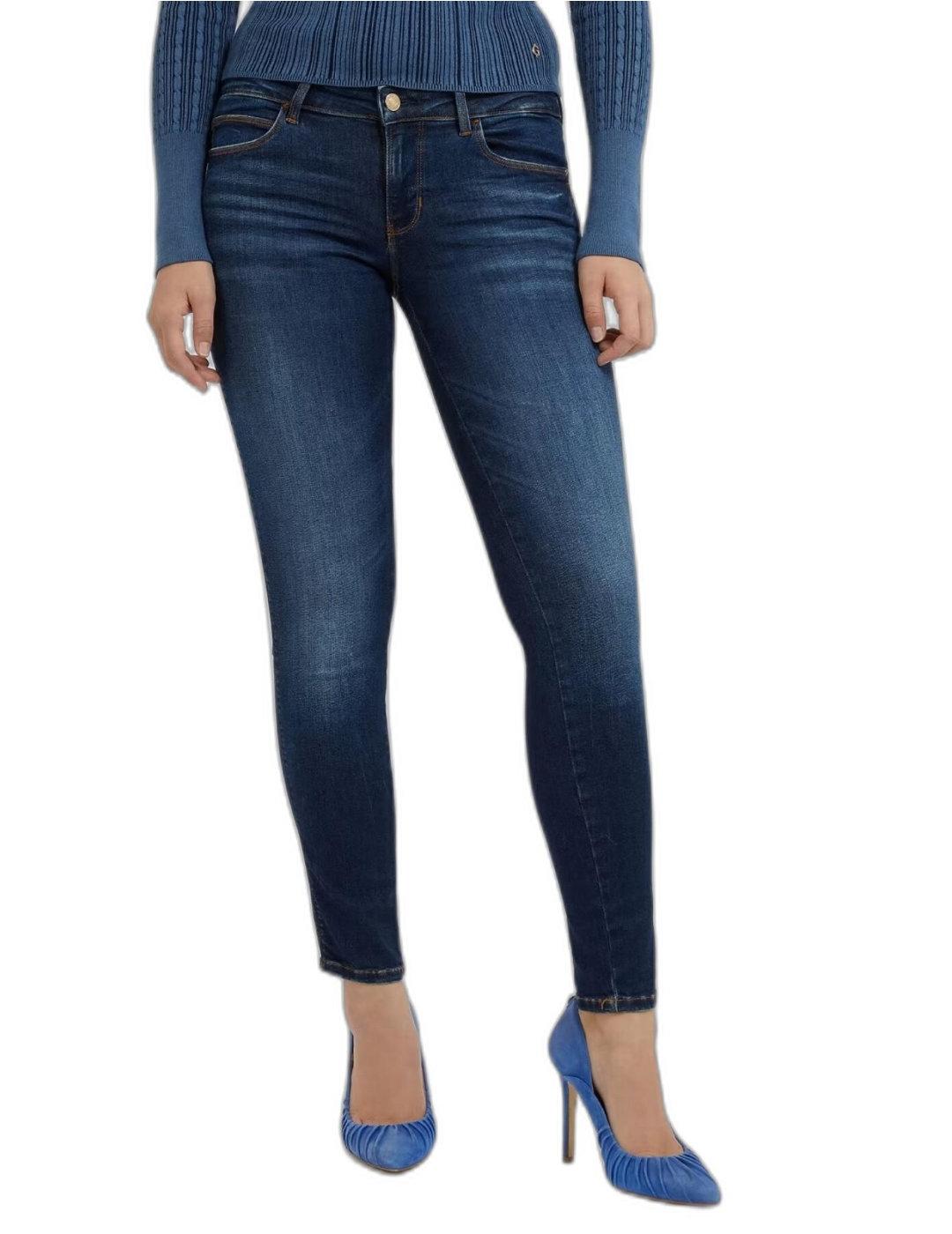 Pantalón vaquero Guess Curve X marino para mujer