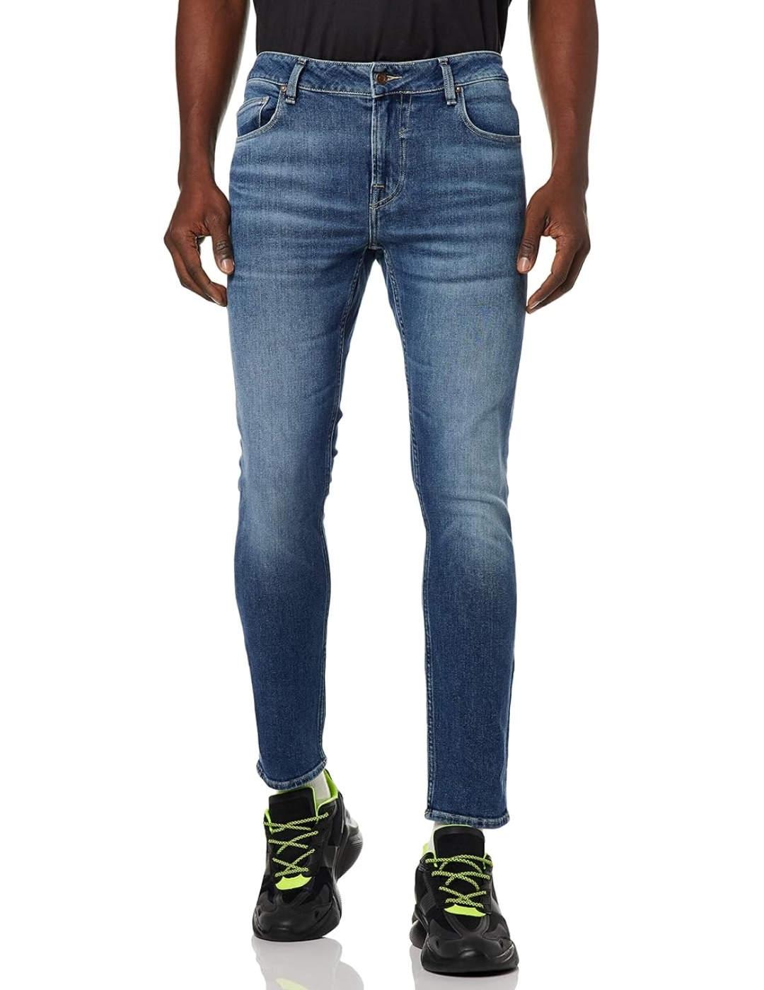 Pantalón vaquero Guess Chris azul marino skinny para hombre