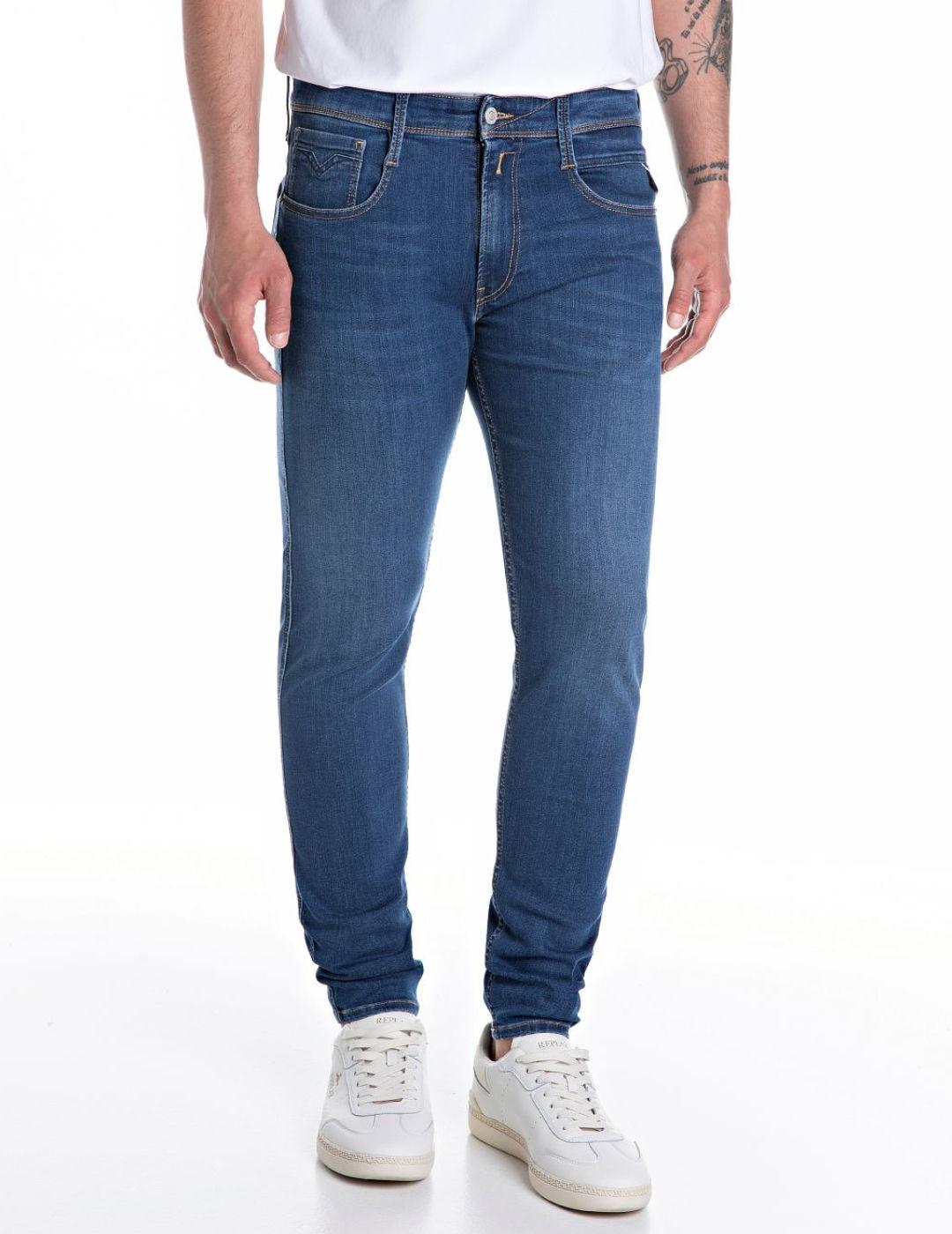 Pantalón vaquero Replay Bronny azul slim para hombre
