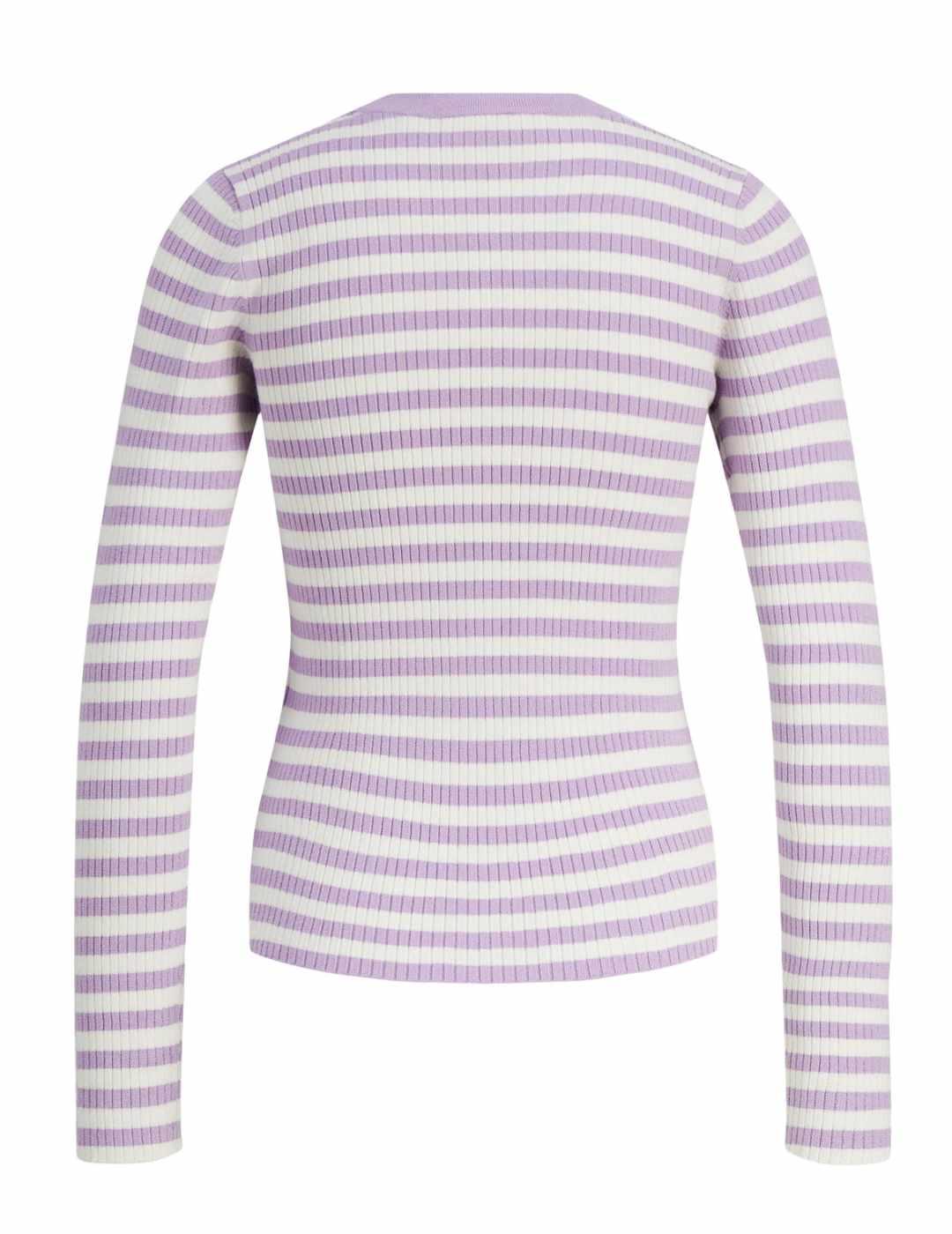 Camiseta JJXX Jodi blanco rayas lilas de canale para mujer