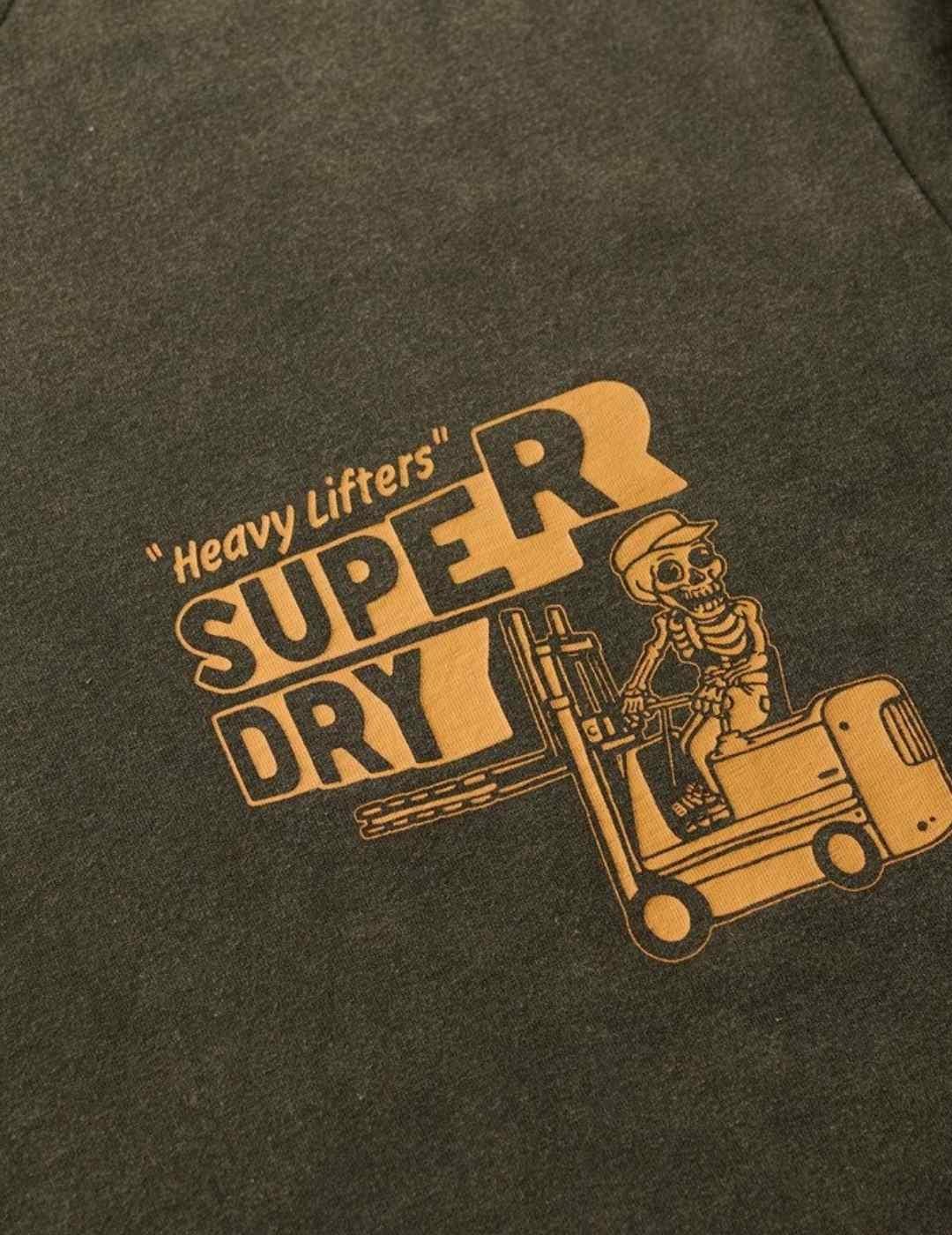 Camiseta Superdry Trade Tools verde manga corta para hombre