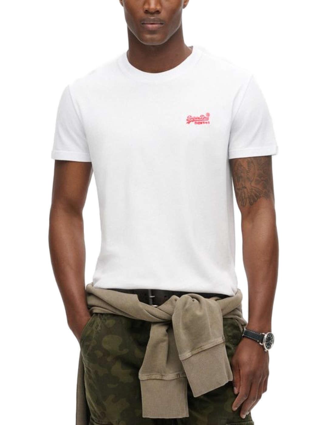 Camiseta Superdry Essential blanco logo hombre-&