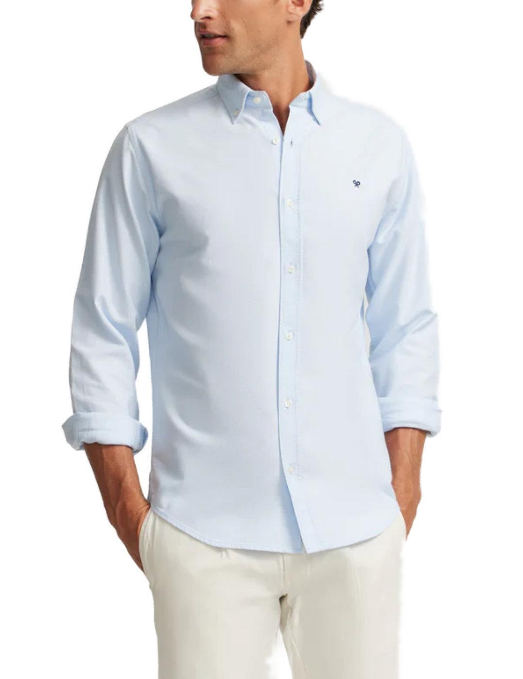 Camisa Silbon sport oxford azul celeste Slim fit para hombre