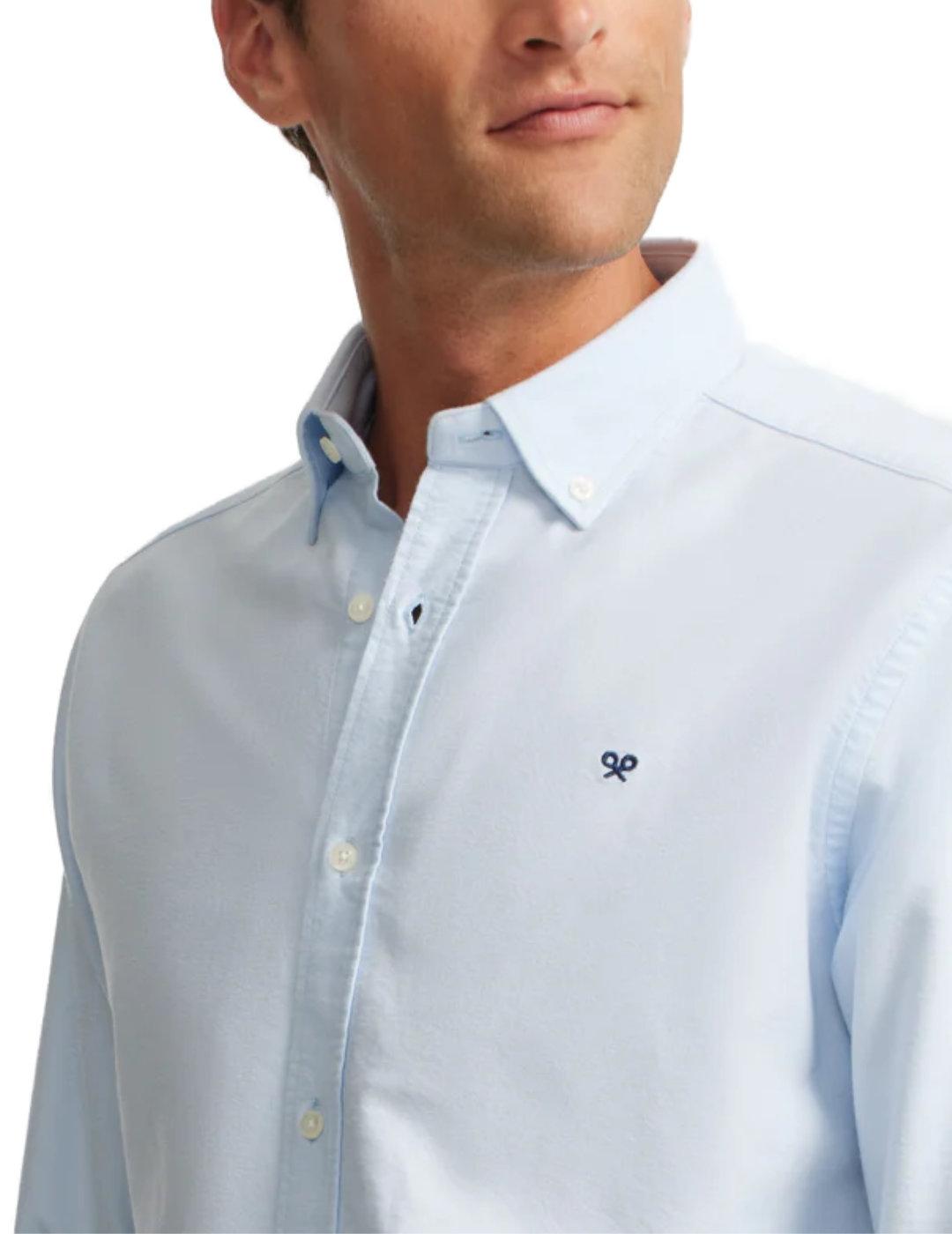 Camisa Silbon sport oxford azul celeste Slim fit para hombre