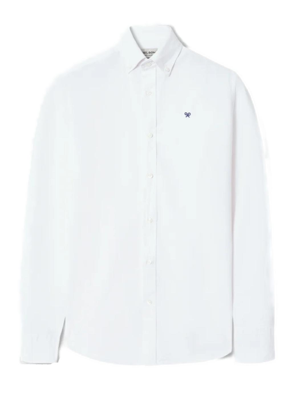 Camisa Silbon sport oxford blanca Slim fit para hombre