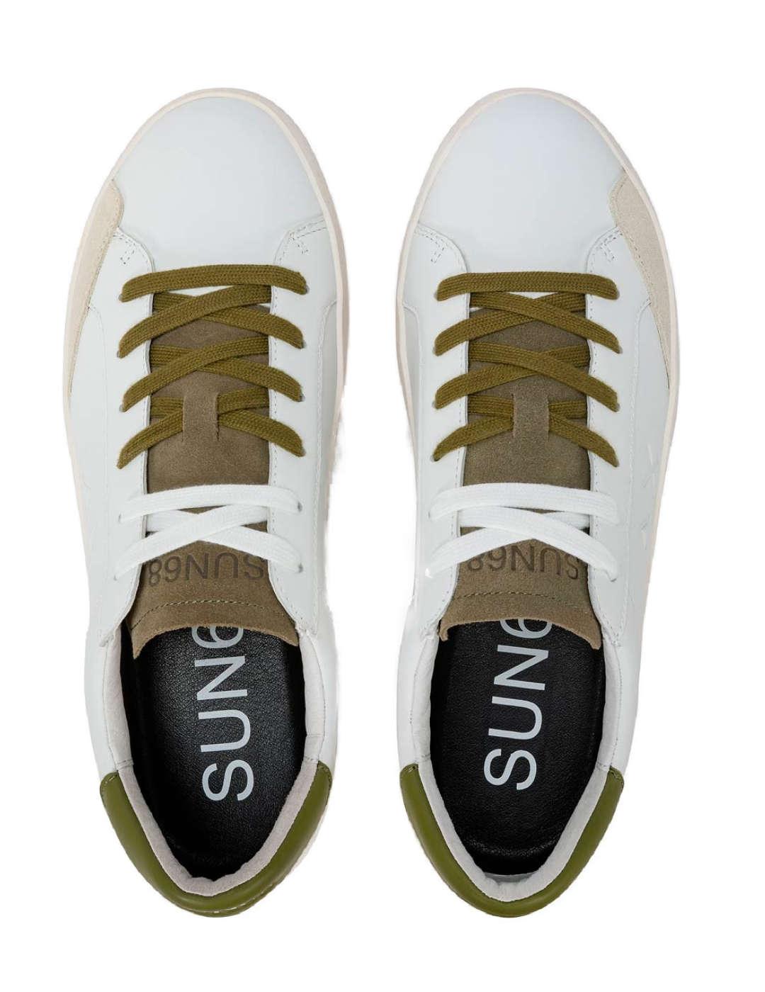 Zapatillas deportivas Sun68 Street Leather blanco de hombre