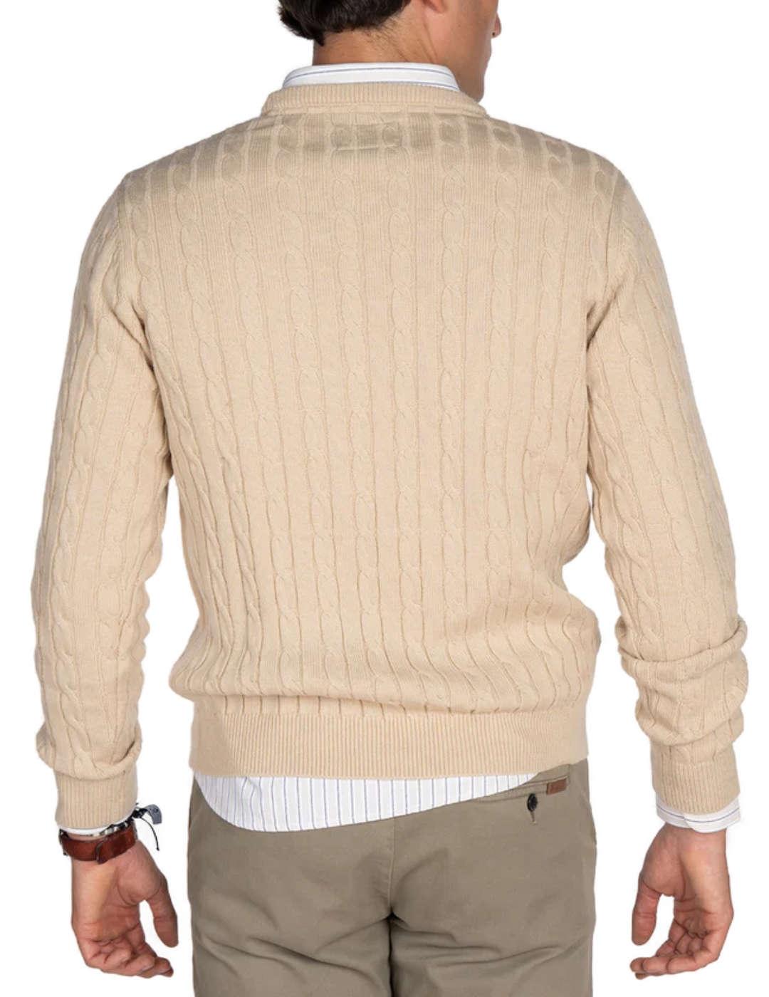Jersey de lana Harper&Neyer Blarney beige para hombre