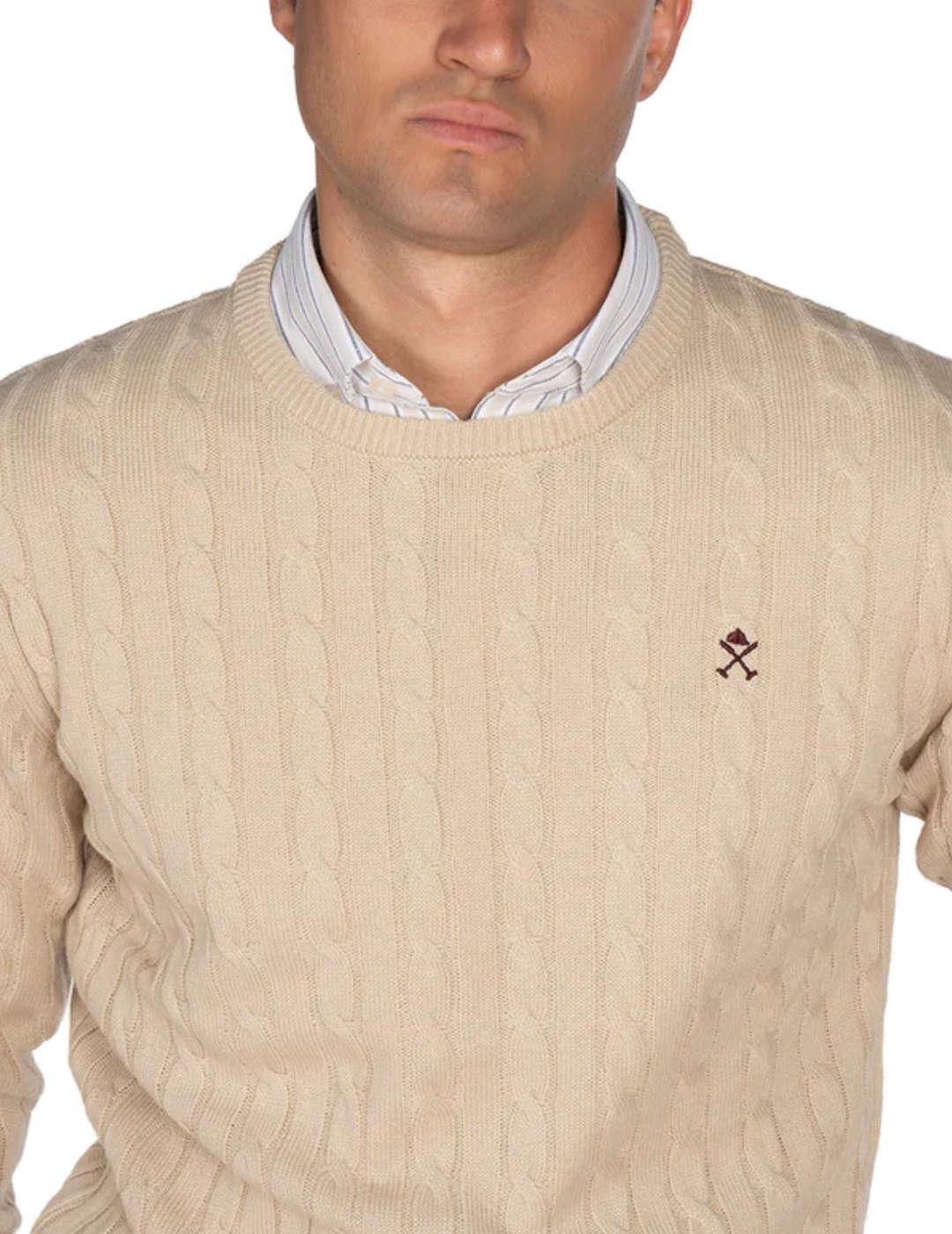 Jersey de lana Harper&Neyer Blarney beige para hombre