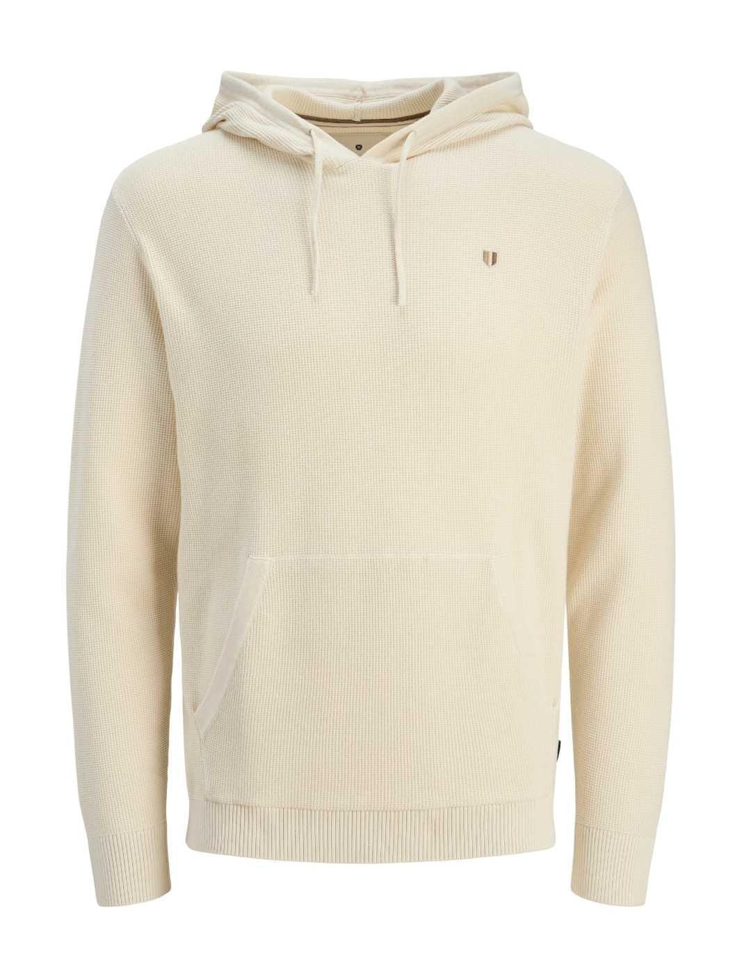 Jersey Jack&Jones Blurony beige con capucha para hombre