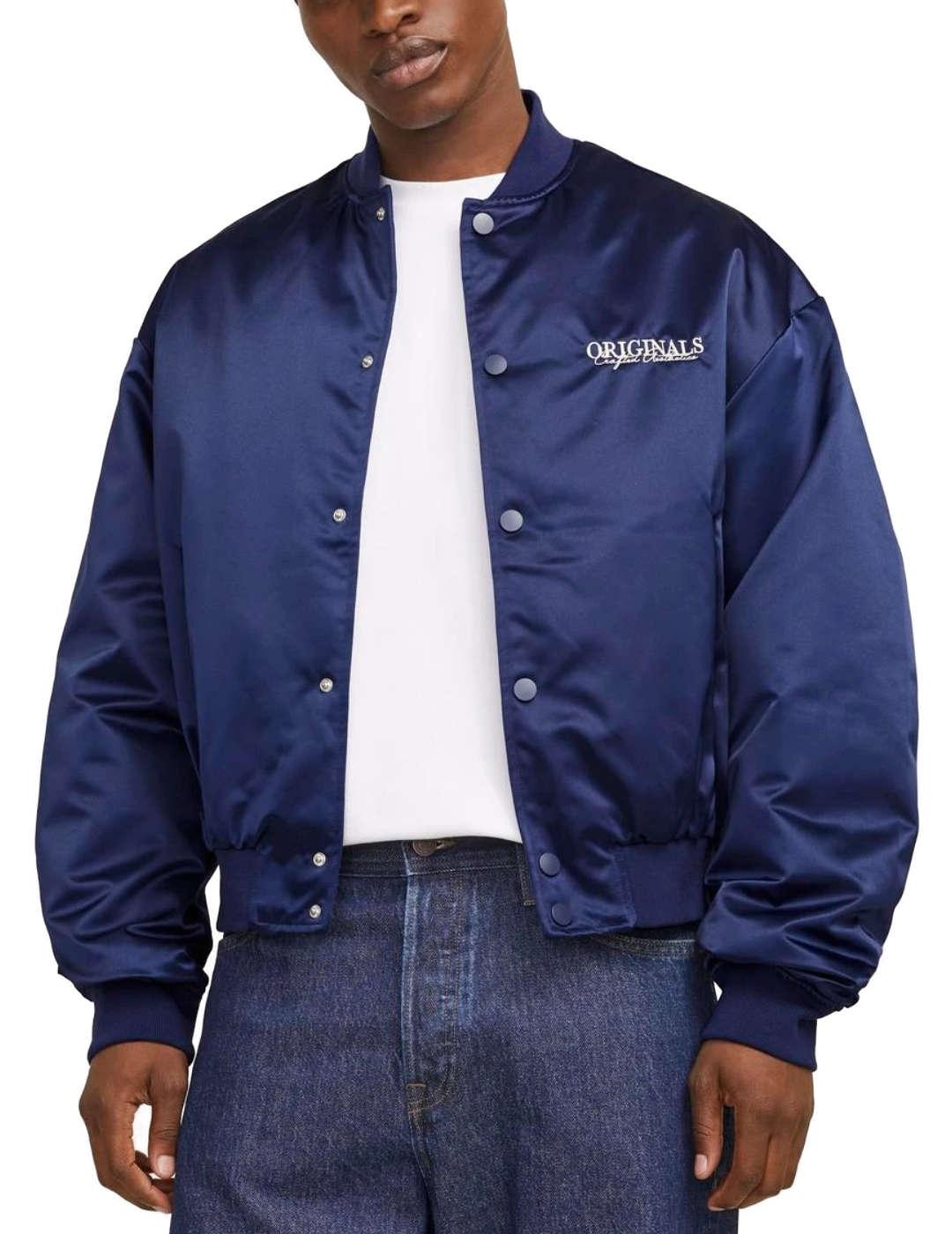 Chaqueta bomber Jack&Jones Boston azulón brillante de hombre