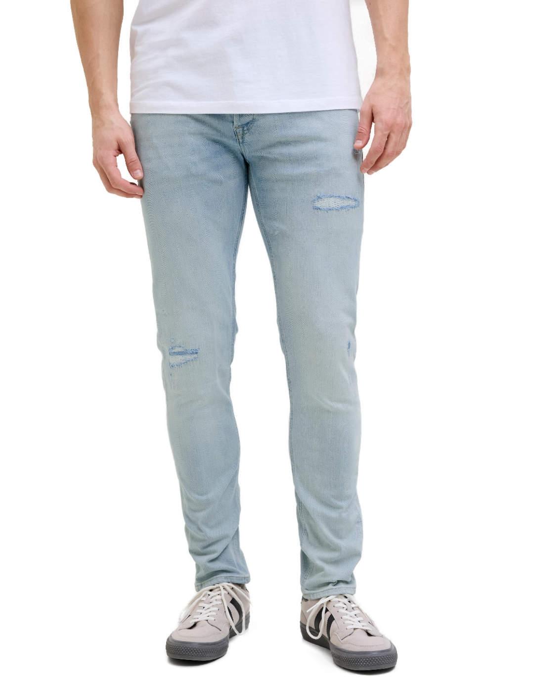 Pantalón vaquero Jack&Jones Glenn azul claro slim de hombre