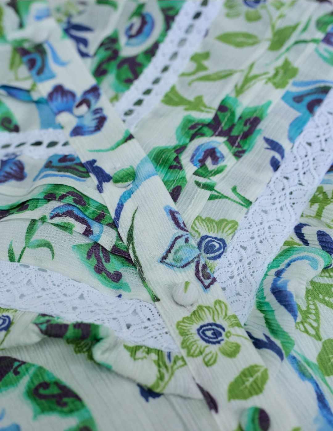 Vestido corto Salsa estampado floral manga larga para mujer