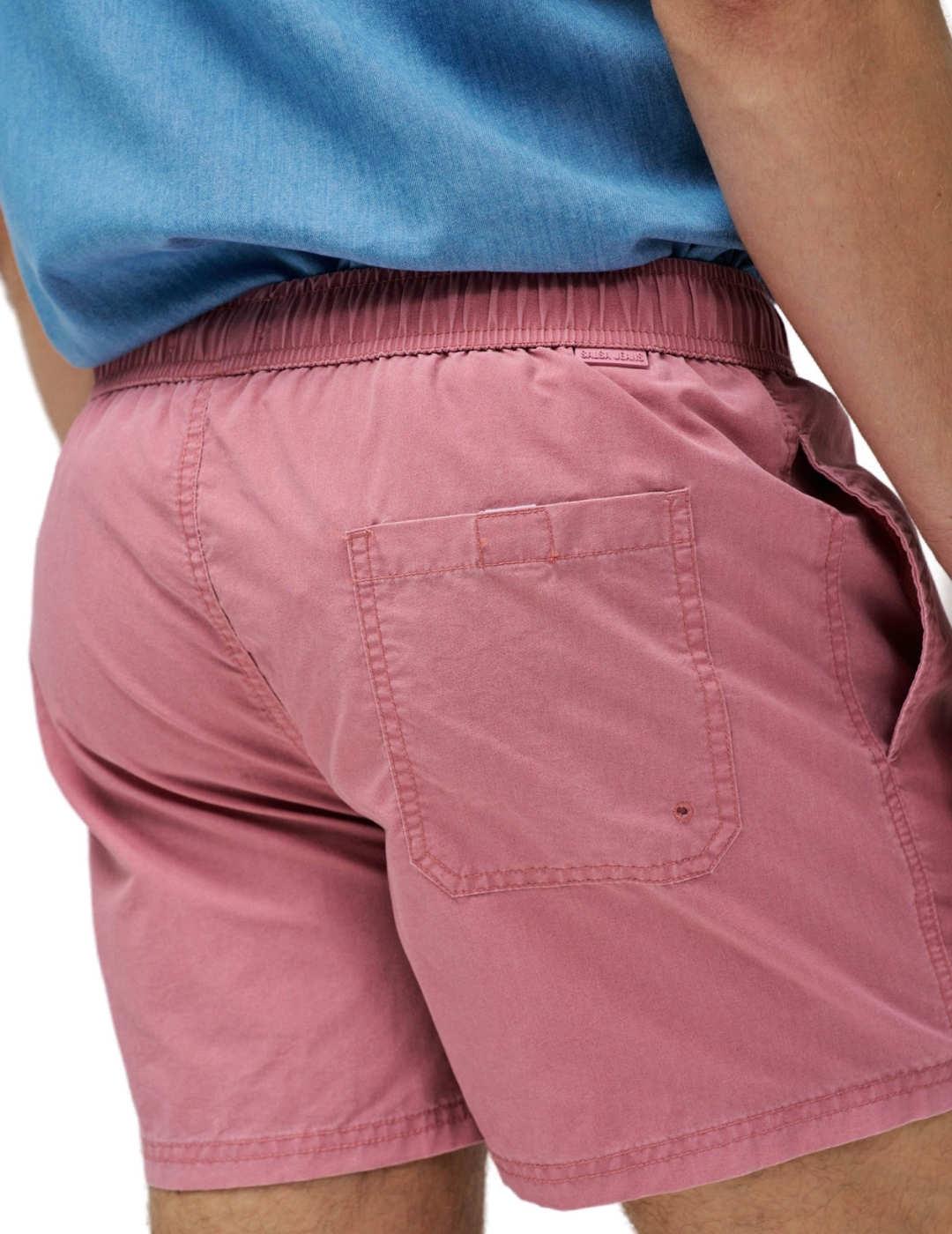 Bañador Salsa rosa fuerte ajustable con bolsillos de hombre