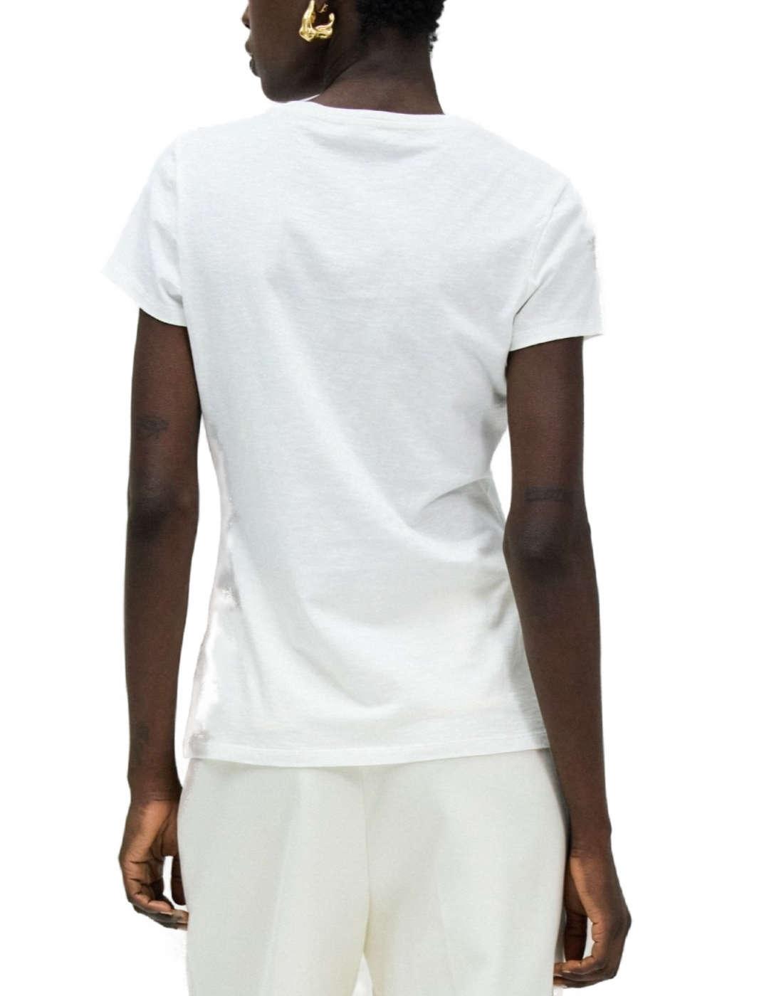 Camiseta Salsa blanca cerezas manga corta para mujer