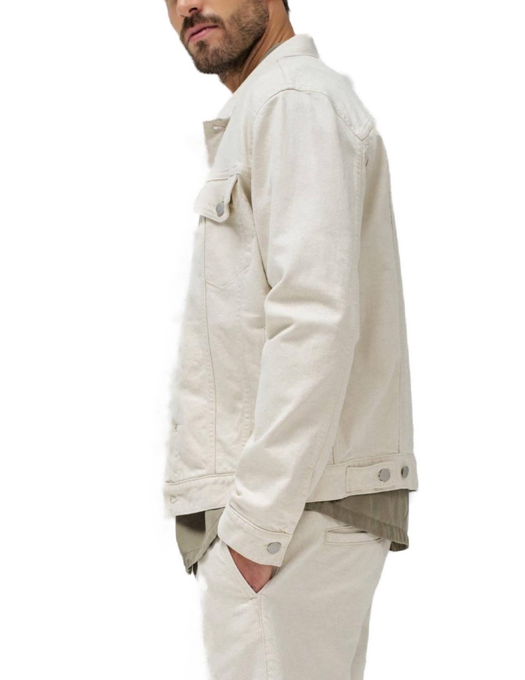 Chaqueta Salsa vaquera beige de hombre
