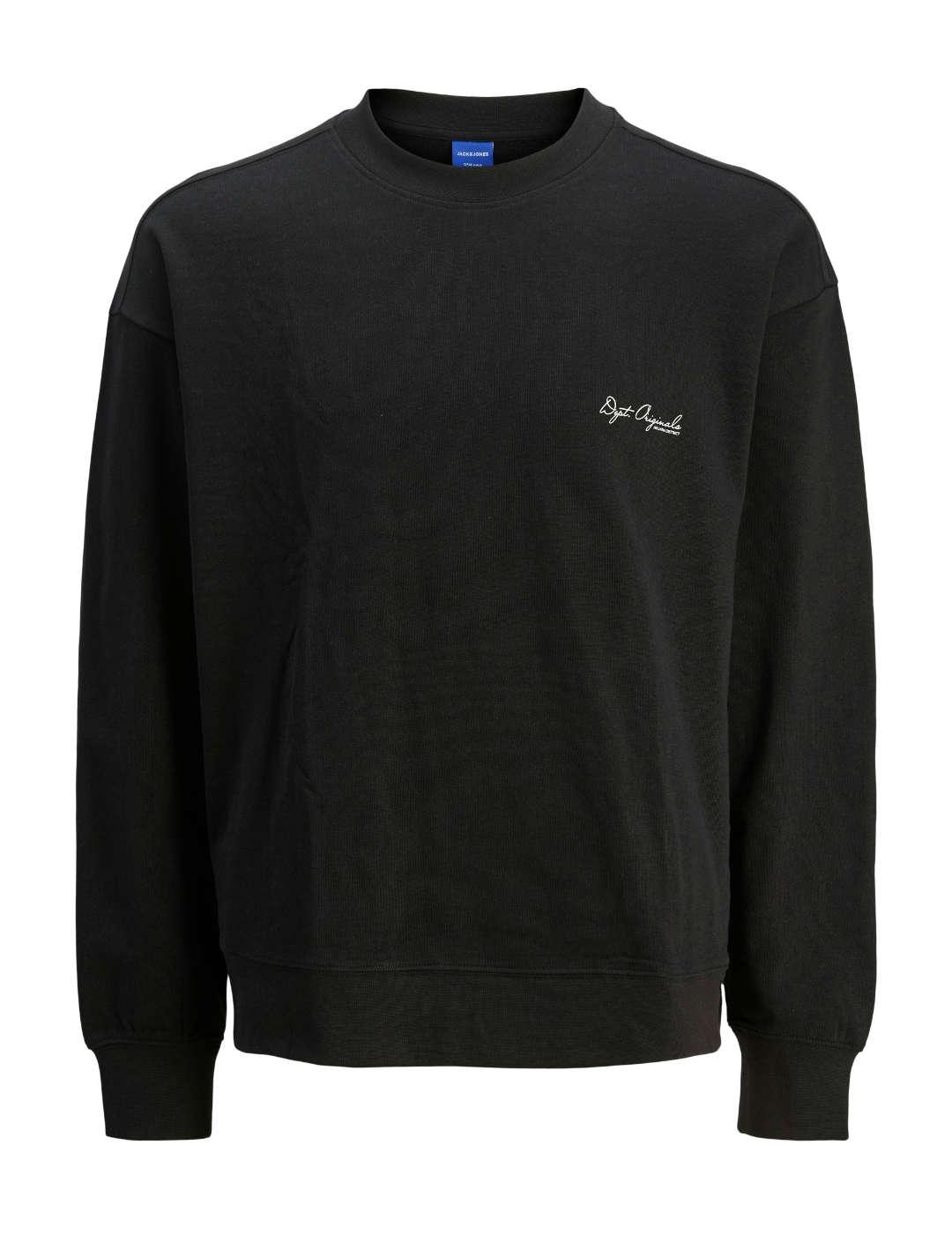 Sudadera Jack&Jones Slington negro sin capucha para hombre