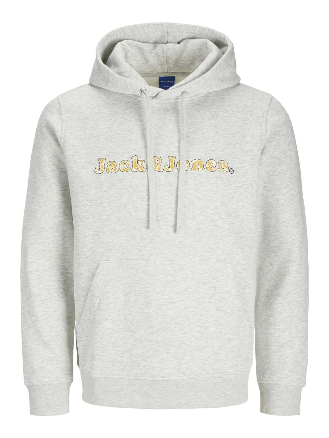 Sudadera Jack&Jones Split gris con capucha para hombre