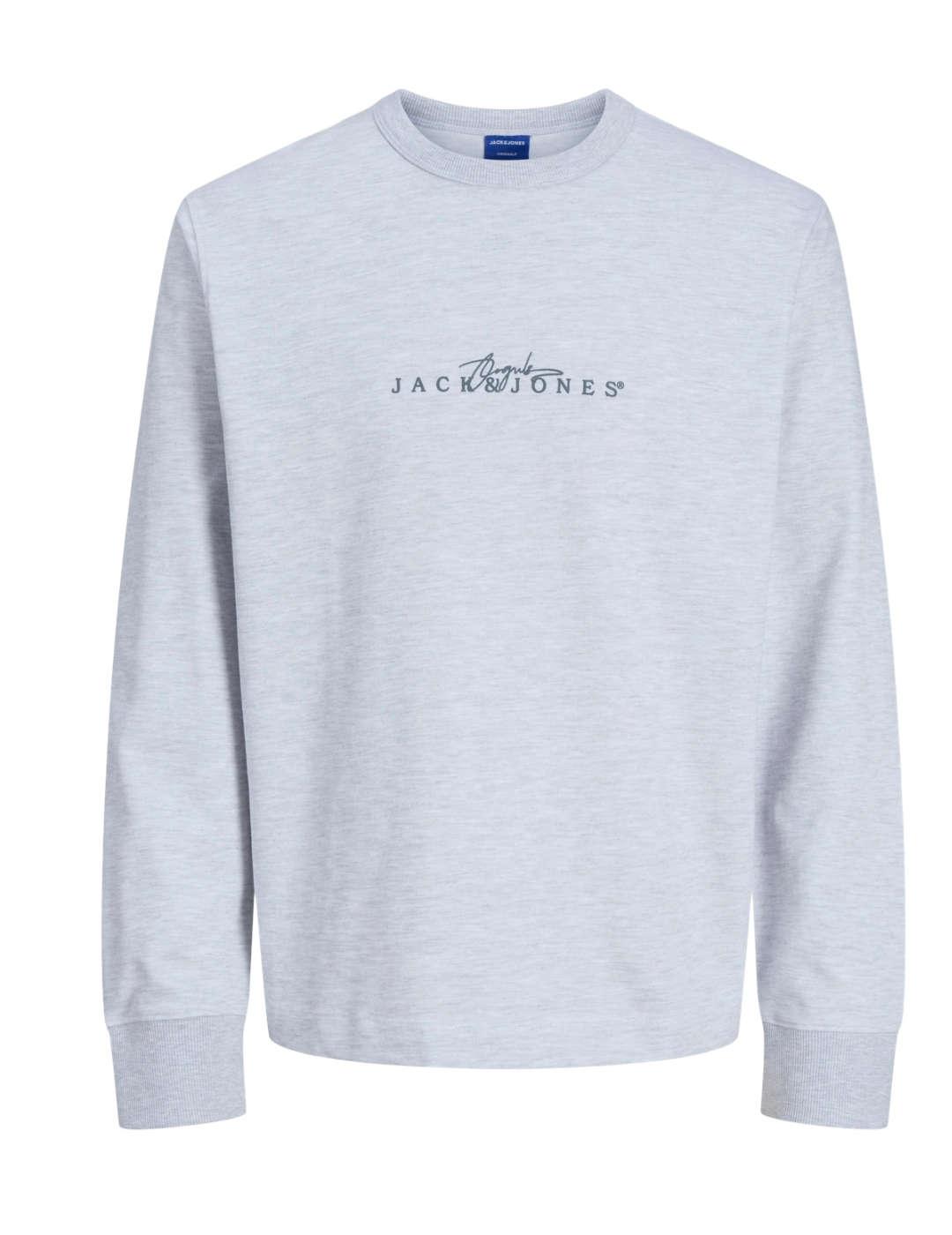 Sudadera Jack&Jones Arenna gris sin capucha para hombre