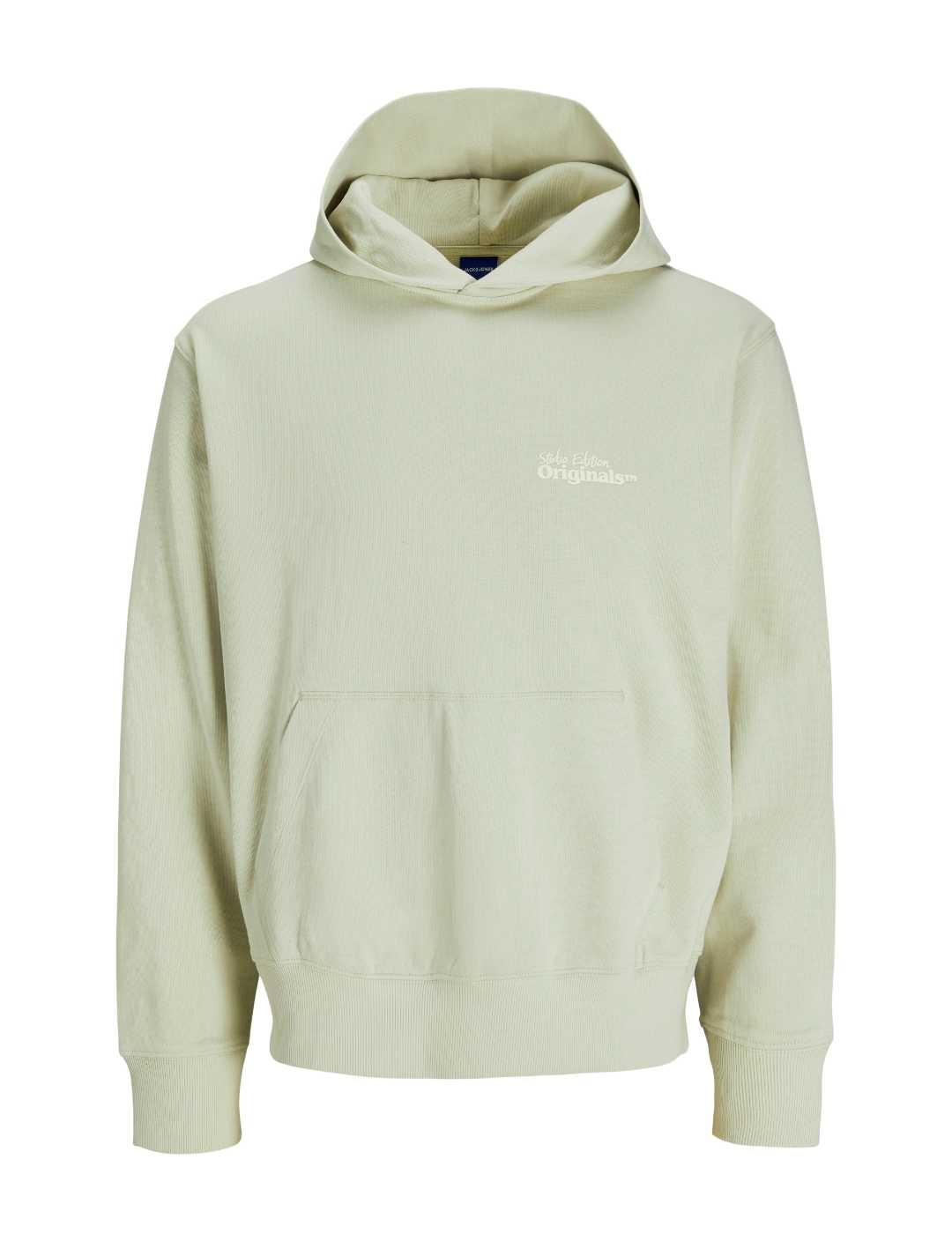 Sudadera Jack&Jones Paros verde claro con capucha de hombre