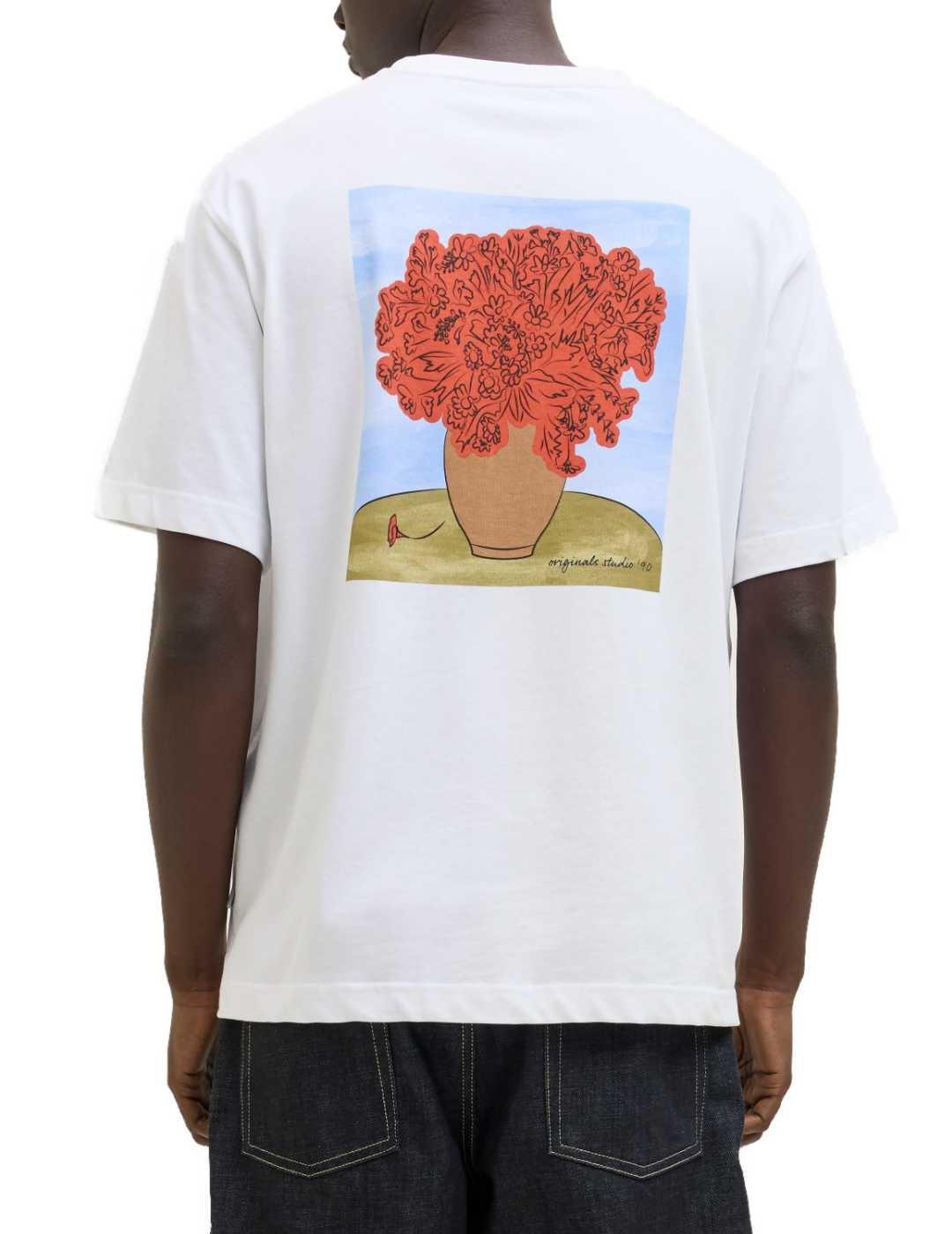 Camiseta Jack&Jones Marrakesh blanco manga corta para hombre