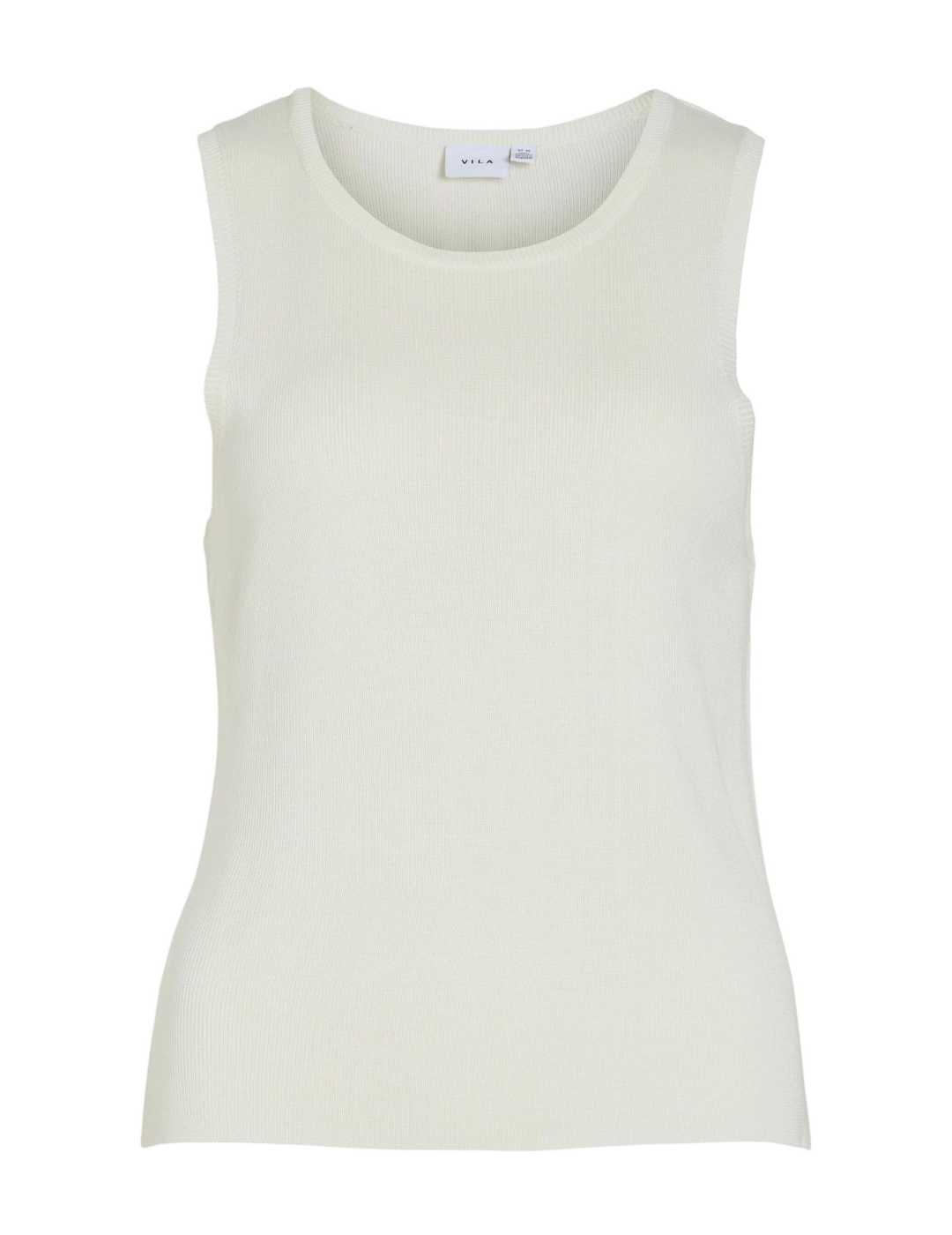 Camiseta Vila Kippa blanca manga sisa para mujer