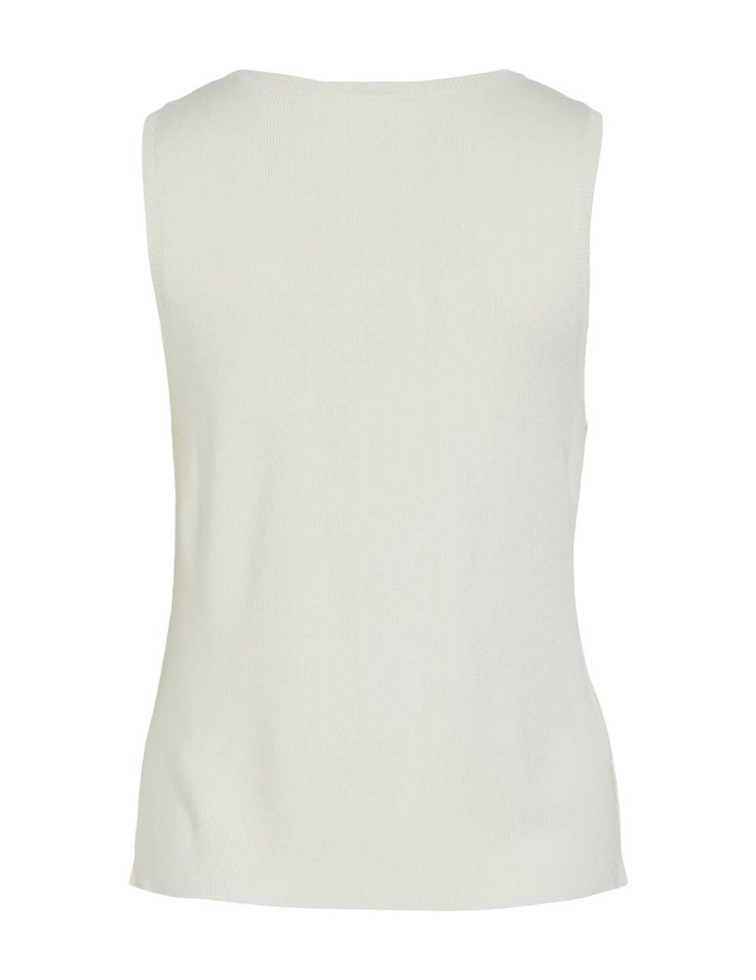 Camiseta Vila Kippa blanca manga sisa para mujer