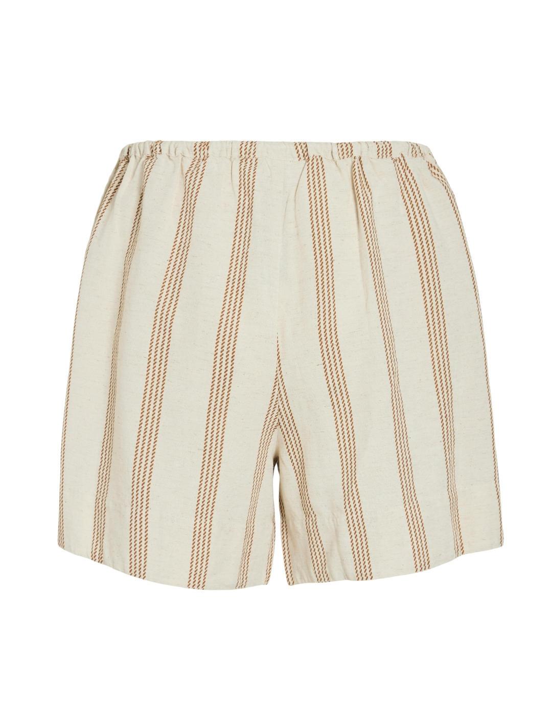 Shorts Prisilla Vila rayas color natural para mujer