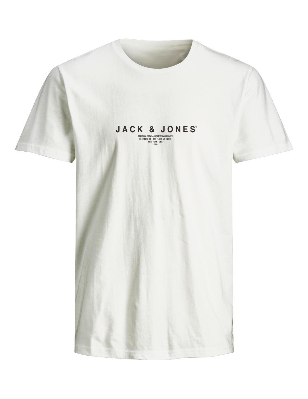 Camiseta Jack&Jones Harris blanco manga corta para hombre