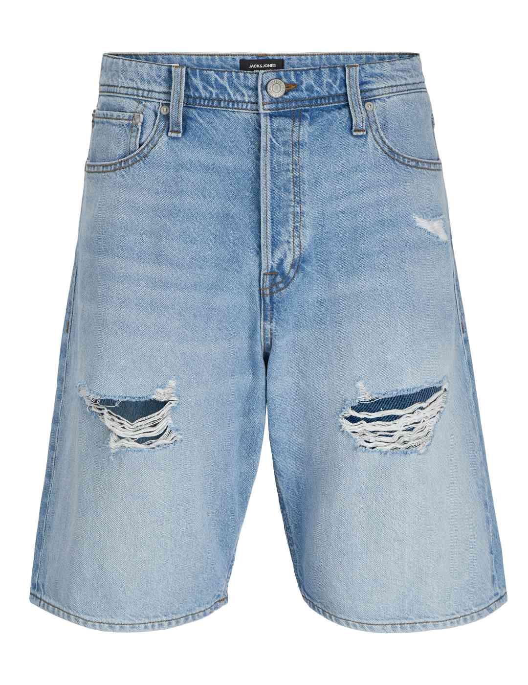 Bermuda Jack&Jones Alex azul rotos loose fit para hombre