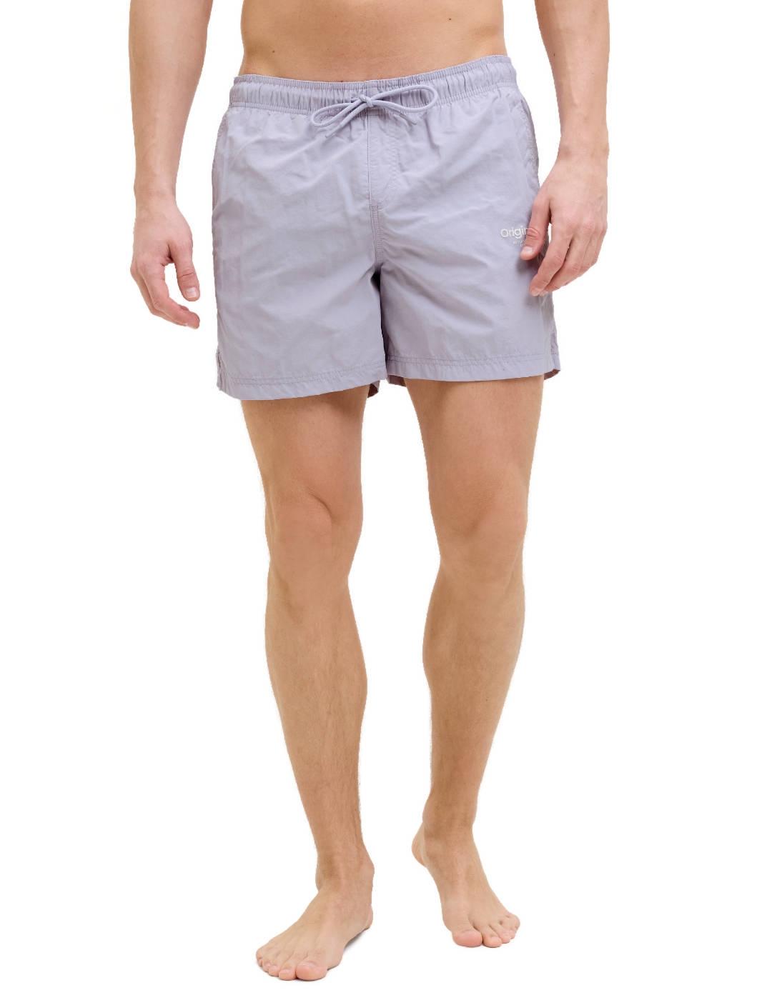 Bañador Jack&Jones Naxos lila con bolsillos para hombre