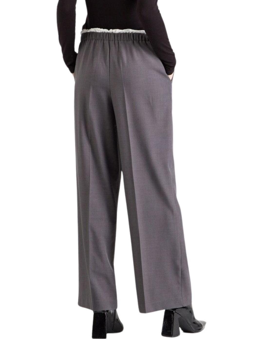 Pantalón Only Marine gris oscuro de tela regular para mujer