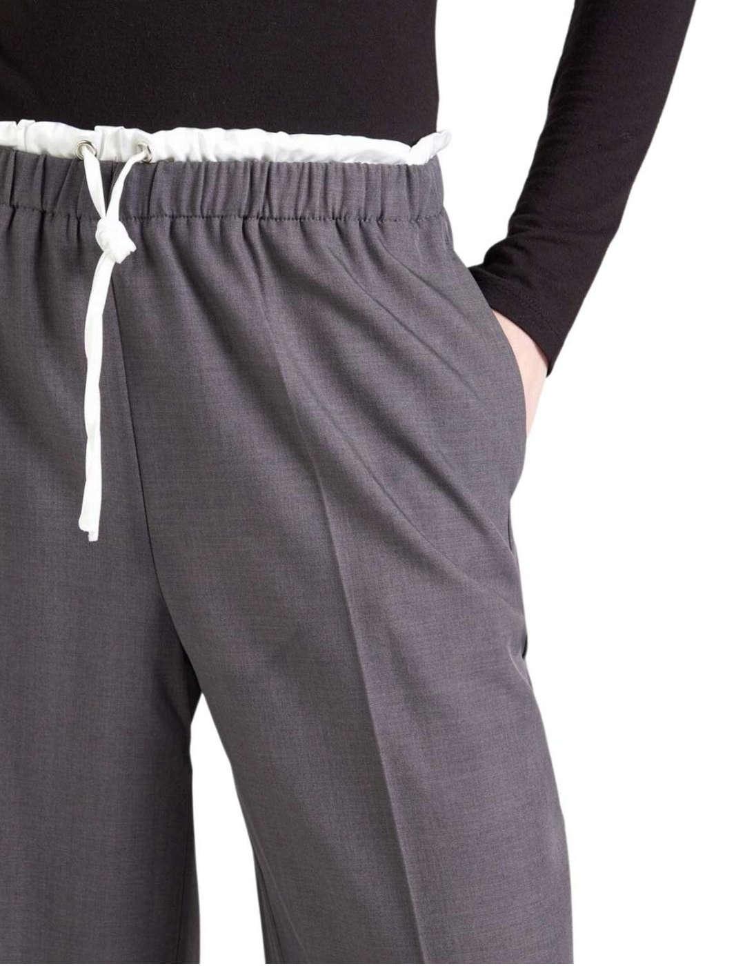 Pantalón Only Marine gris oscuro de tela regular para mujer