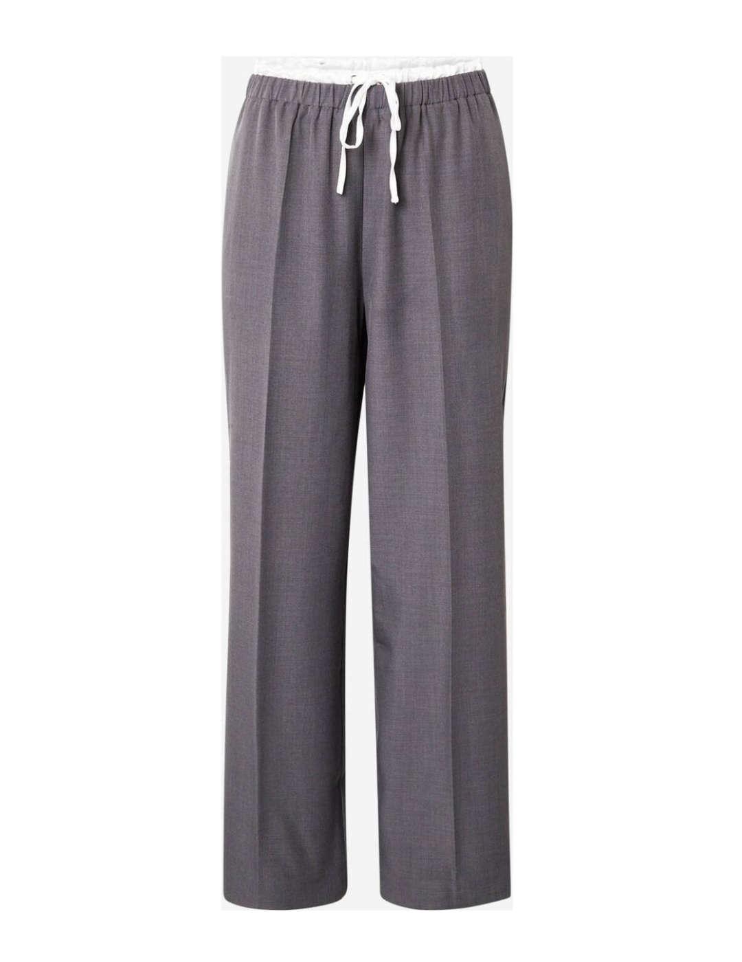 Pantalón Only Marine gris oscuro de tela regular para mujer