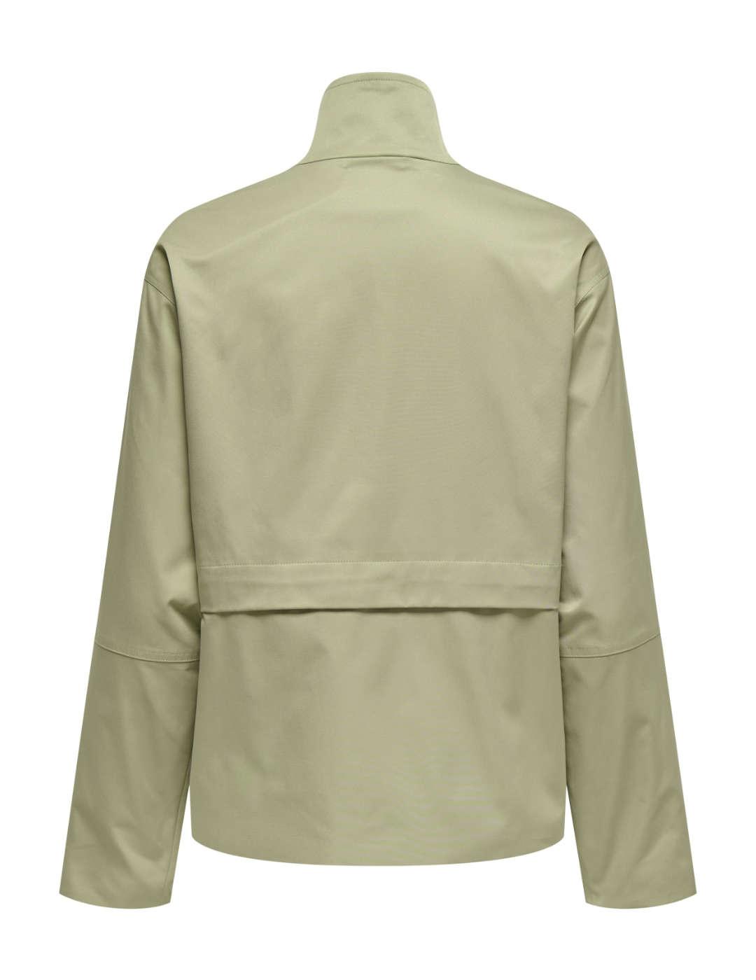 Chaqueta Only Lisa verde claro sin capucha para mujer