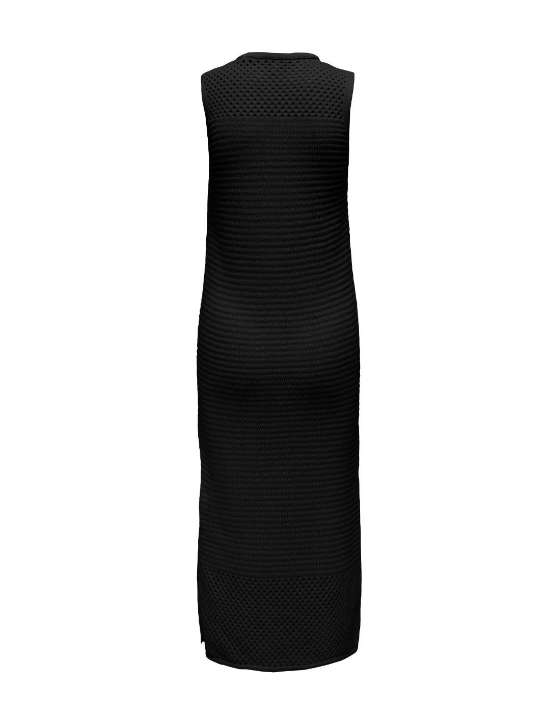 Vestido Only Alula negro de crochet troquelado para mujer