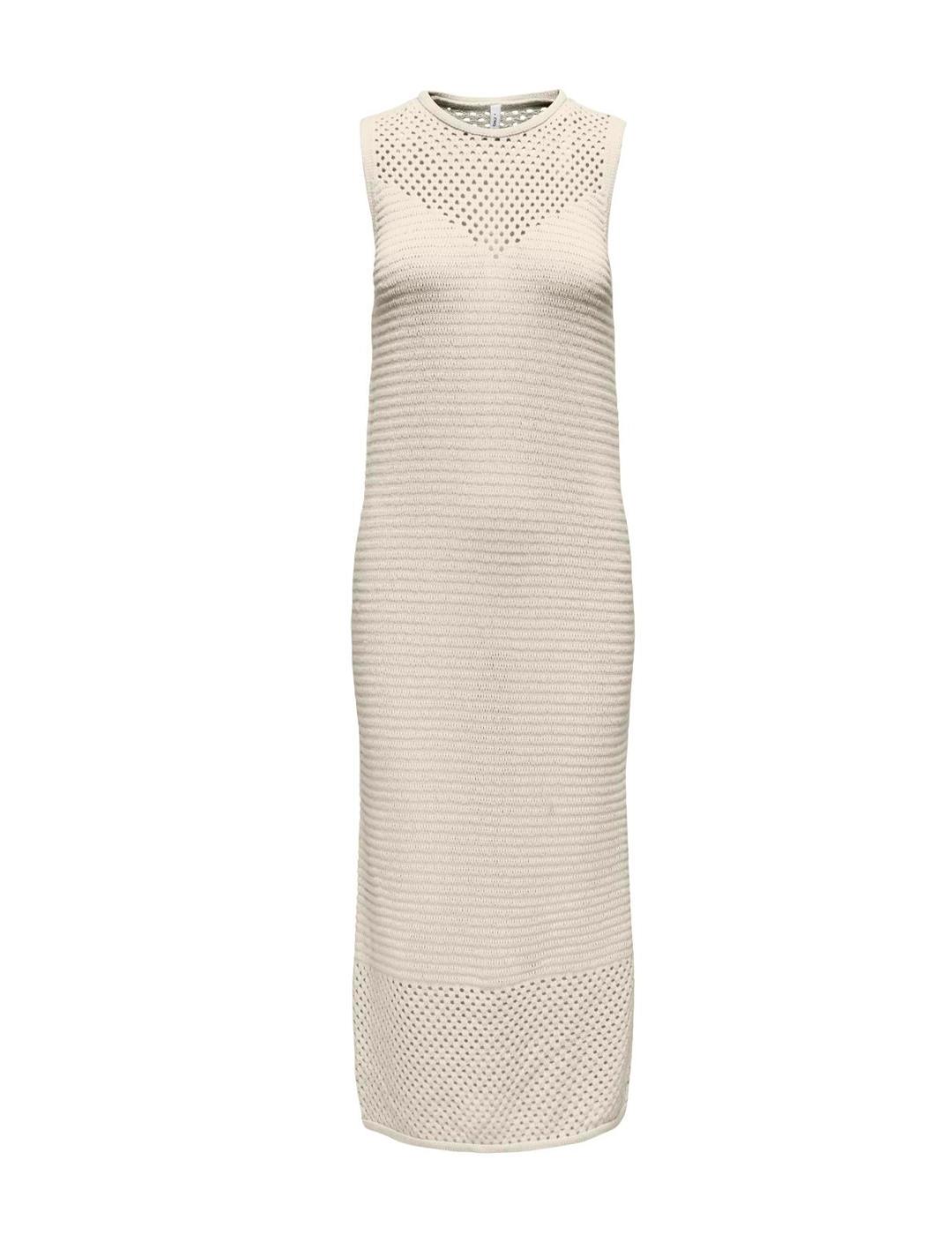 Vestido Only Alula blanco crochet troquelado para mujer