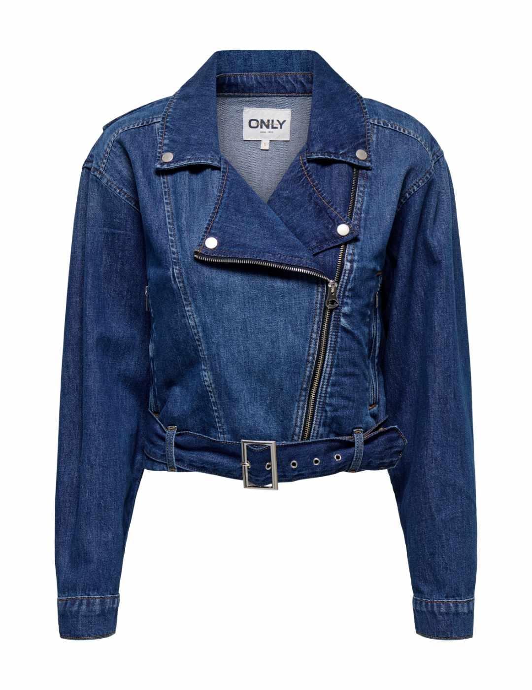Chaqueta Only Lenny denim azul medio regular para mujer