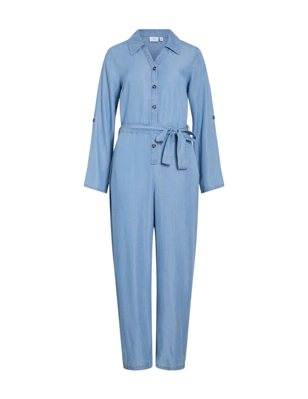 Mono Vila Givani denim azul claro manga larga para mujer