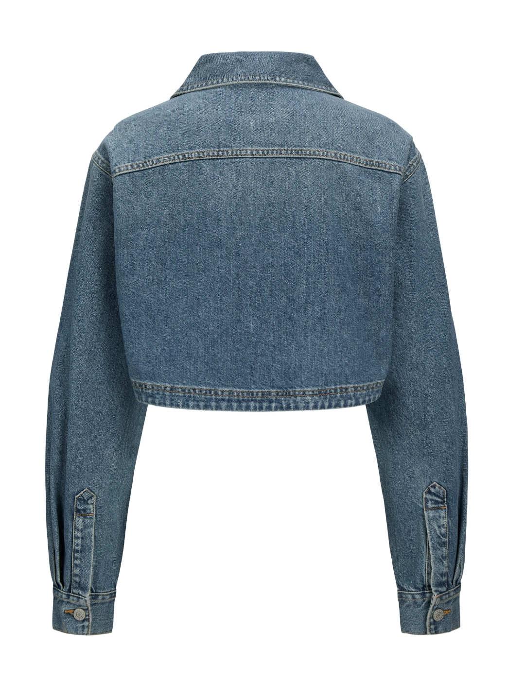 Sobrecamisa vaquera JJXX Ayla cropped denim azul  para mujer