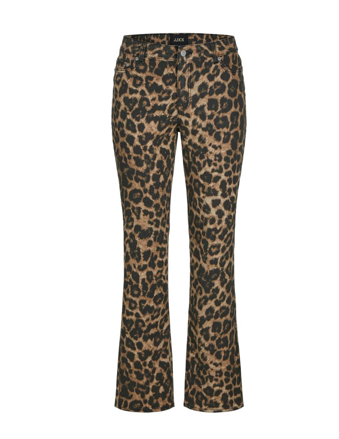 Pantalón vaquero JJXX Tatiana leopardo straight para mujer