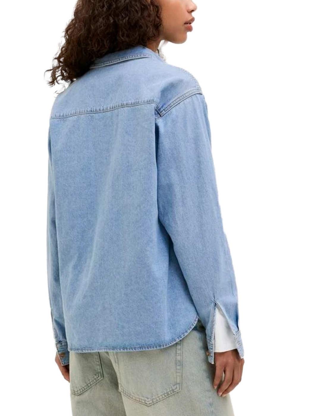 Camisa JJXX Jade denim azul claro comfort para mujer